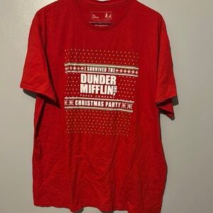 Red “the office” Christmas Men's 2X T-Shirt